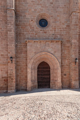 Fototapeta na wymiar CACERES, EXTREMADURA, SPAIN - AUGUST 08, 2019: Architectural and monumental complex of the ancient and picturesque streets of Caceres