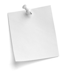 note paper push pin message red white black