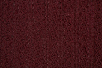 Knitwear knitted  bordeaux  braids background texture