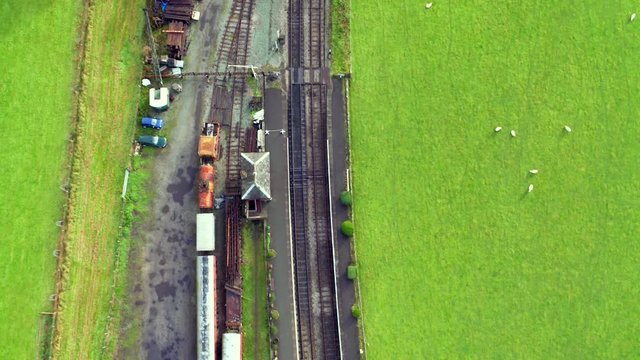 Top Down Drone Shoot over Historic Rail Station