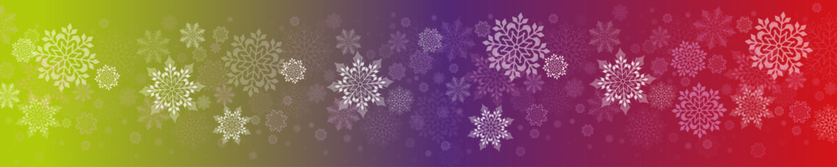 Naklejka na ściany i meble Christmas design with a set of graceful white snowflakes