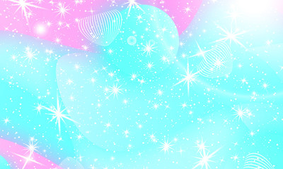 Fototapeta na wymiar Fairy background. Unicorn pattern.