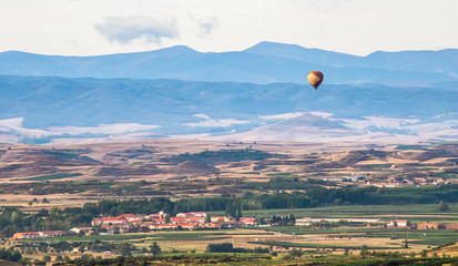 Hot air balloon at Rioja wine region, Haro, Spain