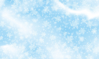 Falling snow background. Vector illustration
