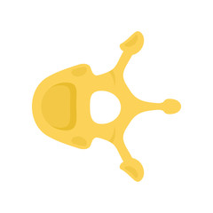 Spinal bone icon in flat style