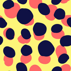 Seamless pattern with rounded spots. Abstract vector illustration.