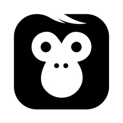 Monkey face icon. © Serhii