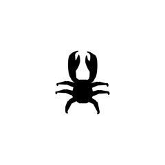 Crab icon. Sea animal sign. Sea products symbol