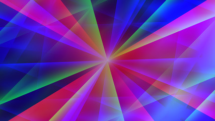 abstract pattern of glowing radial rays on a multi-colored background