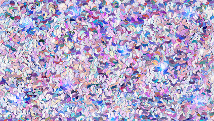 Crescent shape glitter sparkles textured background
