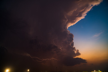 lightning in the desert