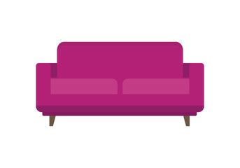 luxury decorative sofa icon in flat style