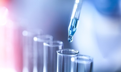 Science laboratory test tubes , laboratory equipment