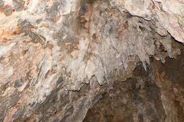 Interior of an ancient cave with stalactites - Stopica cave - Serbia