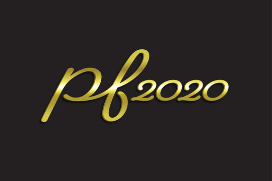 PF 2020 Gold  Caligraphic Tittle