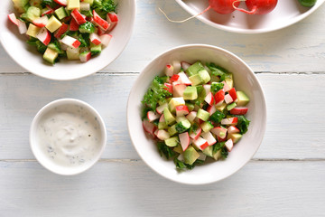Healthy vegetable salad