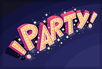 Party 3d lettering