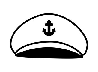 Isolated captain hat vector design