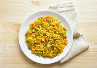 Healthy vegetarian pilaf