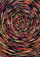 Colorful Universe Circular Distribution Computational Generative Art background illustration