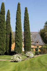 The picturesque Jardins du Manoir d Eyrignac in Dordogne. France