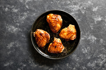 Sweet and spicy honey grilled chicken thighs