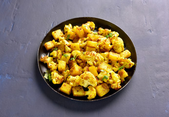Indian style cauliflower with potatoes