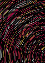 Fototapeta premium Colorful Universe Circular Distribution Computational Generative Art background illustration