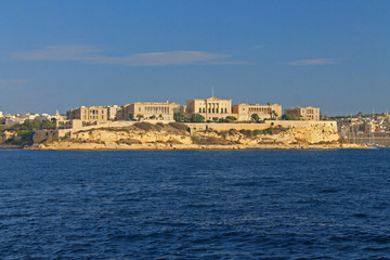 Fototapeta na wymiar Historic limestone houses in Malta