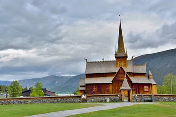Fototapeta na wymiar Church in Lom - Norway