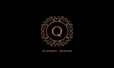 Fototapeta premium Stylish elegant monogram letter W. Decorative template for cafes, bars, restaurants, hotels, boutiques. Business style and company brand. Vector illustration