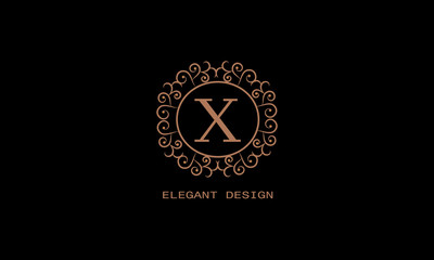 Stylish elegant monogram letter W. Decorative template for cafes, bars, restaurants, hotels, boutiques. Business style and company brand. Vector illustration