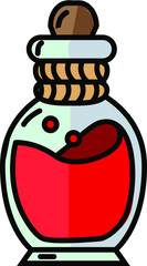 potion bottles , multicolored. Rpg game inventory item icon assets