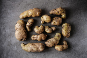 Ugly potato in the heart shape