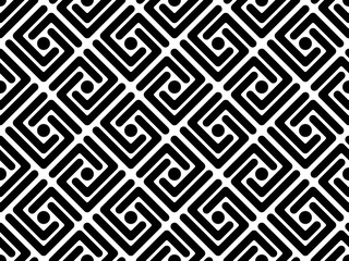 Abstract geometric pattern. A seamless vector background. White and black ornament. Graphic modern pattern. Simple lattice graphic design