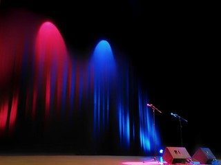 stage with lights