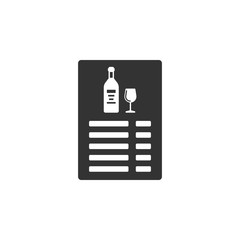 Wine list icon. Menu symbol design. Stock - Vector illustration can be used for web.