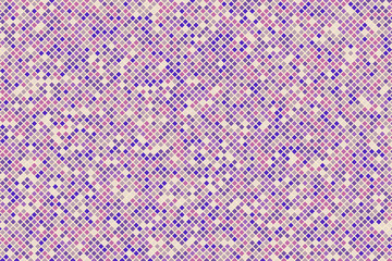 Abstract geometrical colorful illustration with small colored particles.