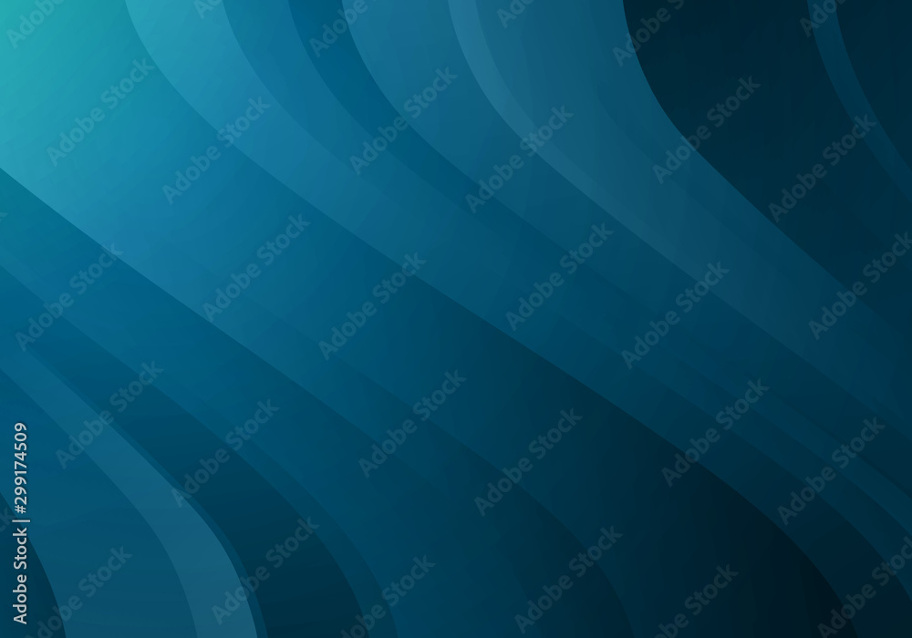 Poster Blue Abstract Background with Waves. Vector Minimal Pattern