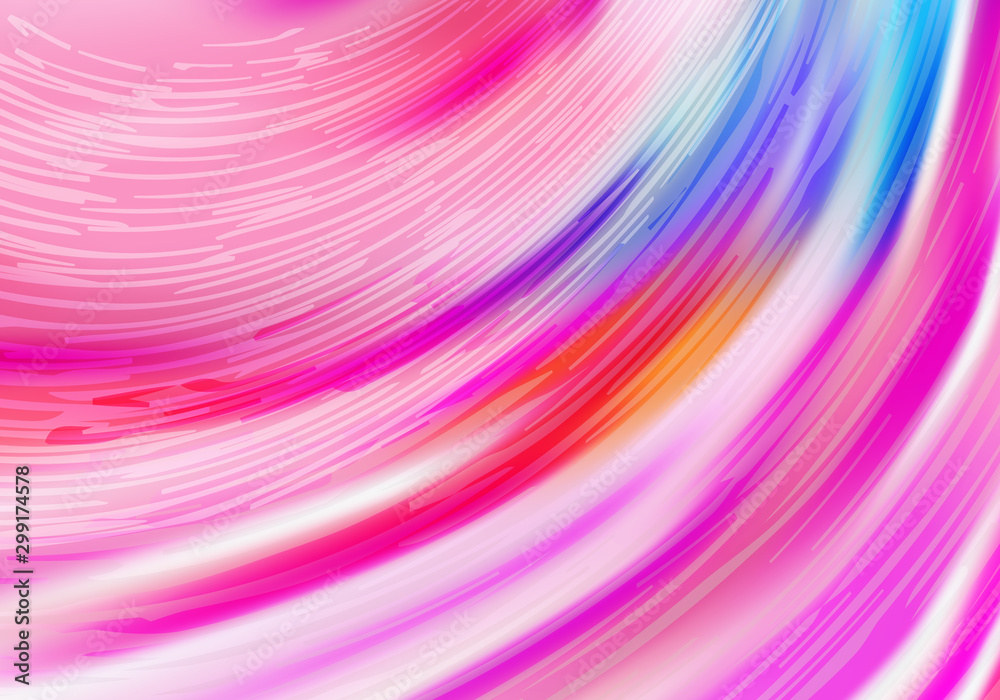 Poster Colorful Flow Background with Crayon Texture. Vector Dynamic Bg with Gradient