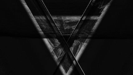 Abstract Background Glitching Triangular Tunnel Black And White 10 - Powered by Adobe