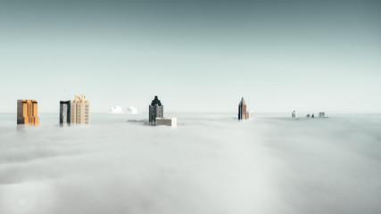 Atlanta Skyline Fog