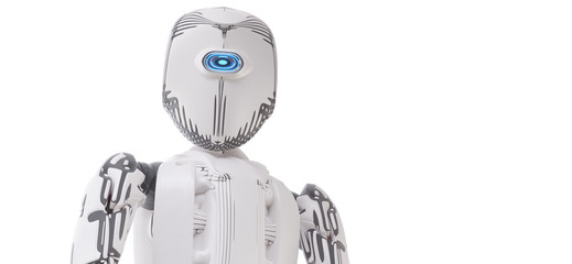 humanoid robot artificial intelligence 3d-illustration