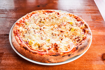Pizza on a plate