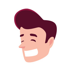 Isolated man head vector design