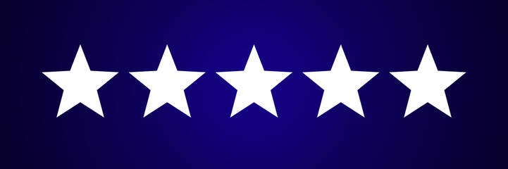 Obraz premium Five stars quality symbol.