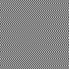 Seamless zigzag pattern, optical illusion effect, modern seamless print in black and white, vector illustration