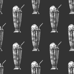 Pattern with milkshake