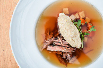 Soup in a plate