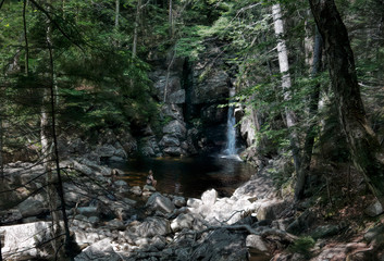 Sitting By Kinsman Falls in New Hampshire